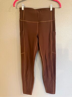 Fabletics Brown High-Waist Pocket Leggings